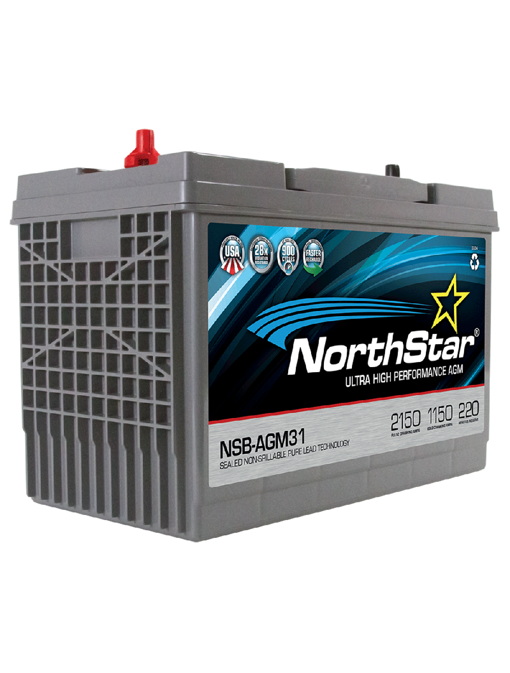 North Star NSB-AGM31 Commercial Battery Group 31 12v Battery